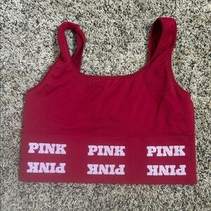 PINK Victoria's Secret Burgundy Sports Bra